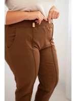 Dámske bavlnené nohavice nadmernej veľkosti s elastickým pásom Camel Dámske bavlnené nohavice nadmernej veľkosti s elastickým pásom Camel