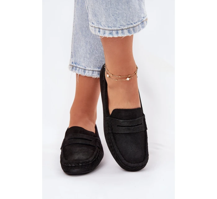 Zamszowe Mokasyny Damskie Big Star RR274948 Czarne