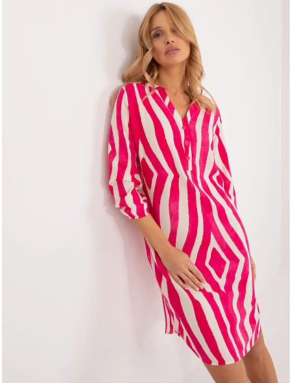 Sukienka model 19708983 fuksjowy - FPrice Sukienka model 19708983 fuksjowy - FPrice