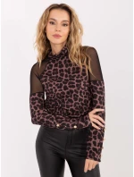 Blúzka MI BZ M776 1.71 čierna a hnedá