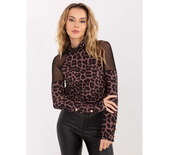 Blúzka MI BZ M776 1.71 čierna a hnedá