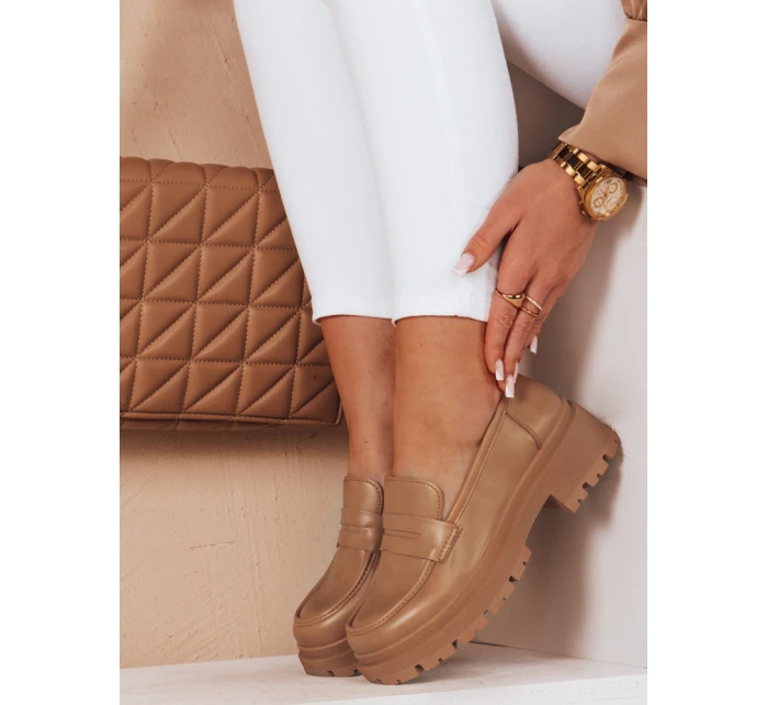Dámske mokasíny na platforme TORINO khaki FashionStreet ZY0776 Dámske mokasíny na platforme TORINO khaki FashionStreet ZY0776