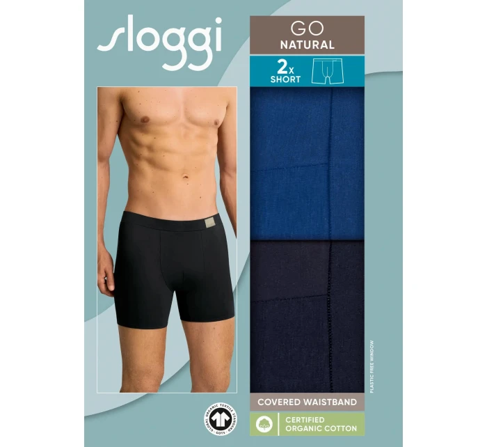 Pánské boxerky GO Natural Short C2P BLUE DARK COMBINATION  modrá  model 21740756 - Sloggi