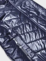 Tmavě modrá dámská bunda s asymetrickým zipem model 19401024 - S'WEST