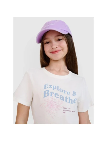 Dievčenské tričko s potlačou 4F 4FJWSS25TTSHF1854-11S Dievčenské tričko s potlačou 4F 4FJWSS25TTSHF1854-11S