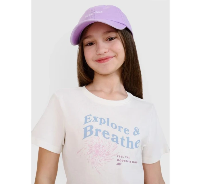 Dievčenské tričko s potlačou 4F 4FJWSS25TTSHF1854-11S Dievčenské tričko s potlačou 4F 4FJWSS25TTSHF1854-11S