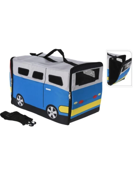 PREPRAVKA PRE ZVIERATÁ 52X30X32,5CM PET BUS MODRÁ