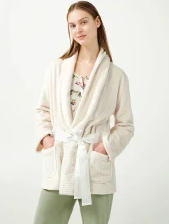 Vamp - Béžový flísový župan 21361 - Vamp