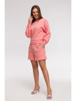 model 21047186 Mikina s otevřenými zády korálová - BeWear