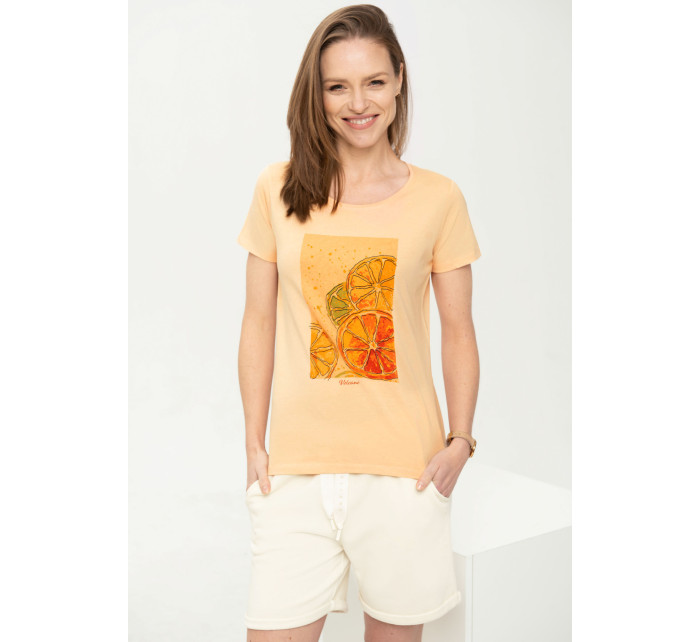 Volcano T-Shirt T-Coktail L02307-S23 Papaya