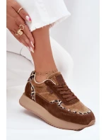 Dámske semišové tenisky Big Star HI-POLY SYSTEM - hnedý panter Dámske semišové tenisky Big Star HI-POLY SYSTEM - hnedý panter