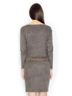 Šaty model 18250206 olivově zelené - Figl