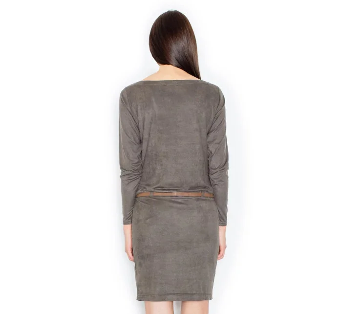 Šaty model 18250206 olivově zelené - Figl