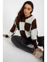 Dámsky sveter Model EM-SW-1034-01.91 White/Brown - EM