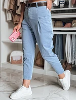 Dámske bavlnené nohavice CHINOSKA modré FashionStreet UY2559
