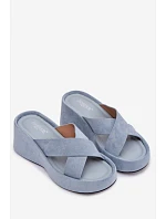 Dámske semišové ponožky G517 modré - Joalice Paris