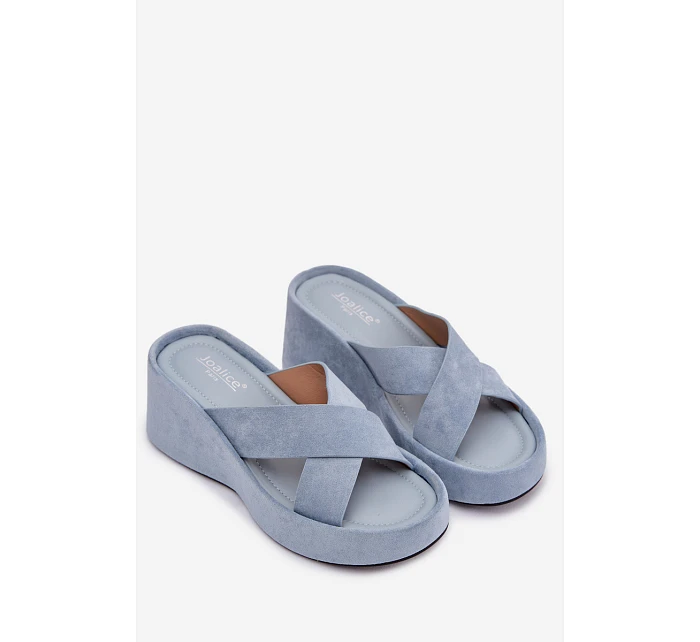 Dámske semišové ponožky G517 modré - Joalice Paris