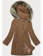 Dámska zimná bunda karamelová (M-R45)