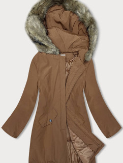 Dámská zimní bunda v karamelové barvě model 18941945 - MELYA MELODY