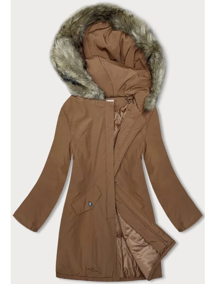 Dámska zimná bunda karamelová (M-R45)