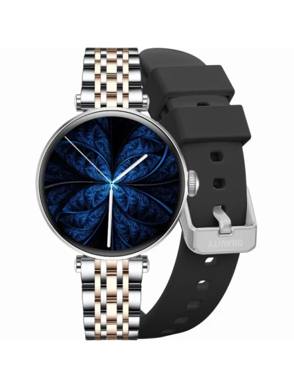 Chytré hodinky Silver Rose Gold Black 2 Strap model 21807439 - Gravity Chytré hodinky Silver Rose Gold Black 2 Strap model 21807439 - Gravity