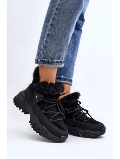 Dámské Trapper Boty S Kožešinou Černé model 20042290 - Kesi