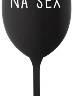 NA SEX - čierny pohár na víno 350 ml