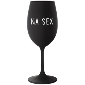 NA SEX - čierny pohár na víno 350 ml NA SEX - čierny pohár na víno 350 ml