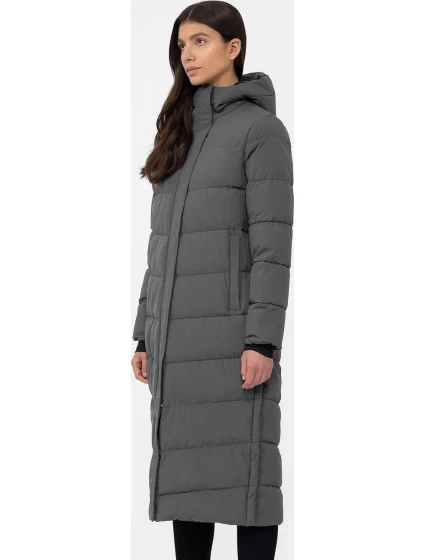 Dámský prošívaný kabát model 18877637 šedý - 4F