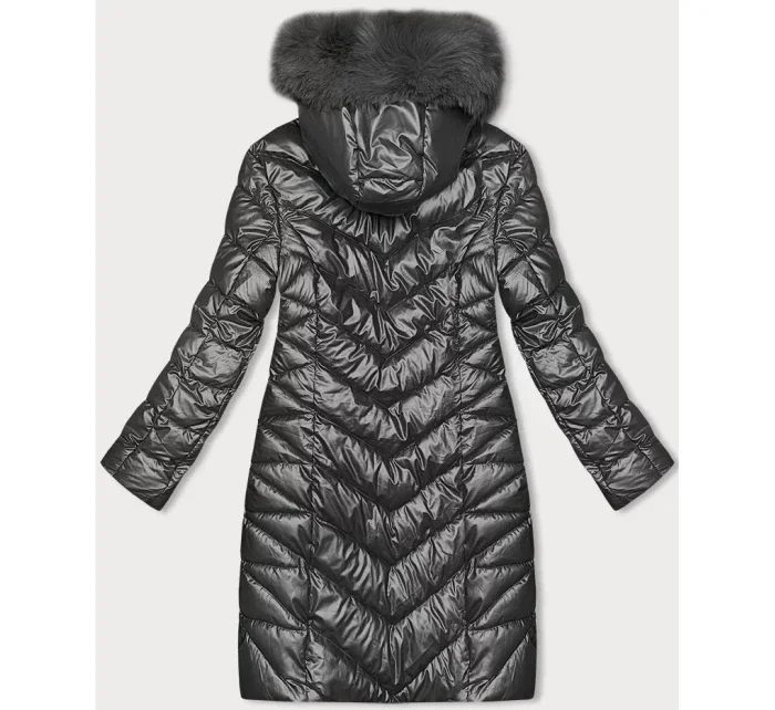 Dámska zimná prešívaná bunda (16M9100-105) grafitová - J.Štýl Dámska zimná prešívaná bunda (16M9100-105) grafitová - J.Štýl