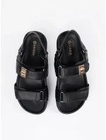 Krásné dámské černé  sandály platforma