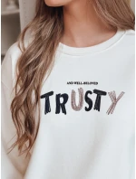 Dámská oversize mikina s výšivkou ecru Dstreet model 21988065 - FashionStreet