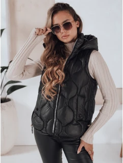 Dámská prošívaná vesta s kapucí černá Dstreet model 21990901 - FashionStreet