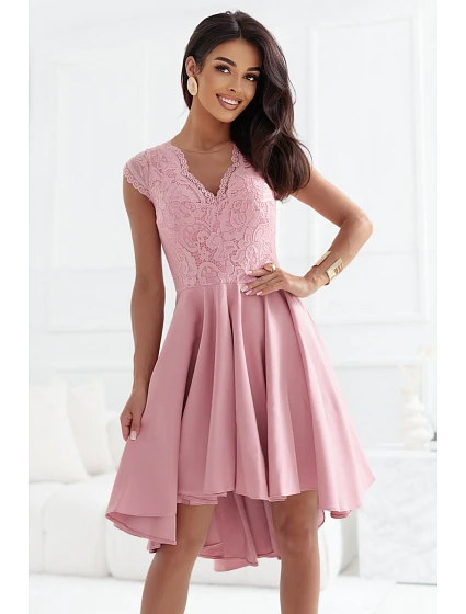 elegantní šaty s delšími zády a výstřihem  ROSE model 21229994 - numoco