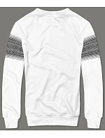 Tenká bílá mikina s potiskem model 18433251 - J.STYLE