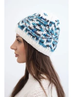 Dámská zimní vlněná čepice s ozdobnými krystalky K399 černá