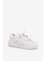 Eko Kožené Tenisky Na Platformě Bílé model 21687580 - Boto