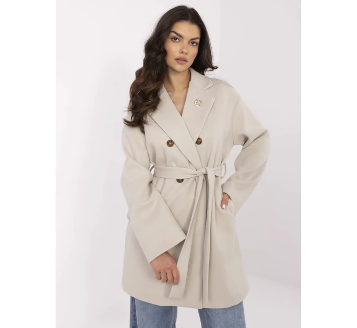 Kabát TW CZ BI 28987.85 svetlo béžový