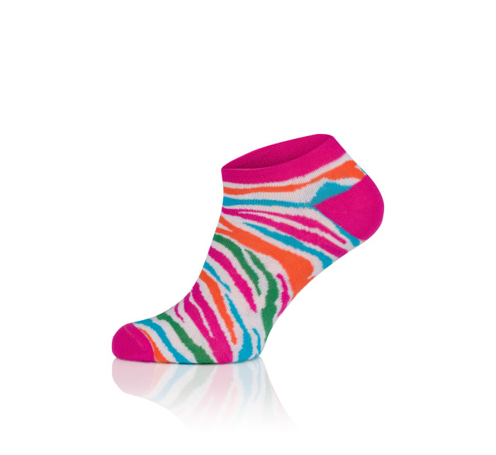 ZEBRA členkové ponožky - amarantové/farebné