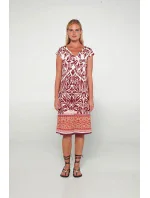 Dámske plážové šaty s krátkymi rukávmi 20488 318 bordový vzor - Vamp