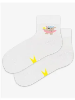 TENKÉ PONOŽKY FARBA 6-11 ROKOV DIEVČATÁ BIELA 27/29