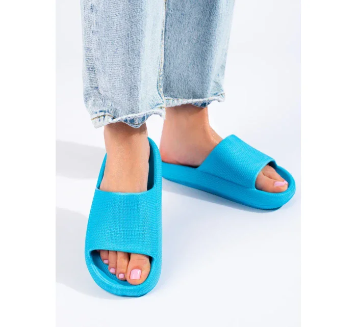 Klasické nazúvaky dámske modré bez podpätku Klasické nazúvaky dámske modré bez podpätku