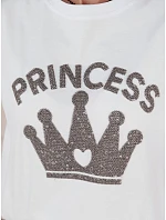 Dámske bavlnené tričko PRINCY white FashionStreet RY2390