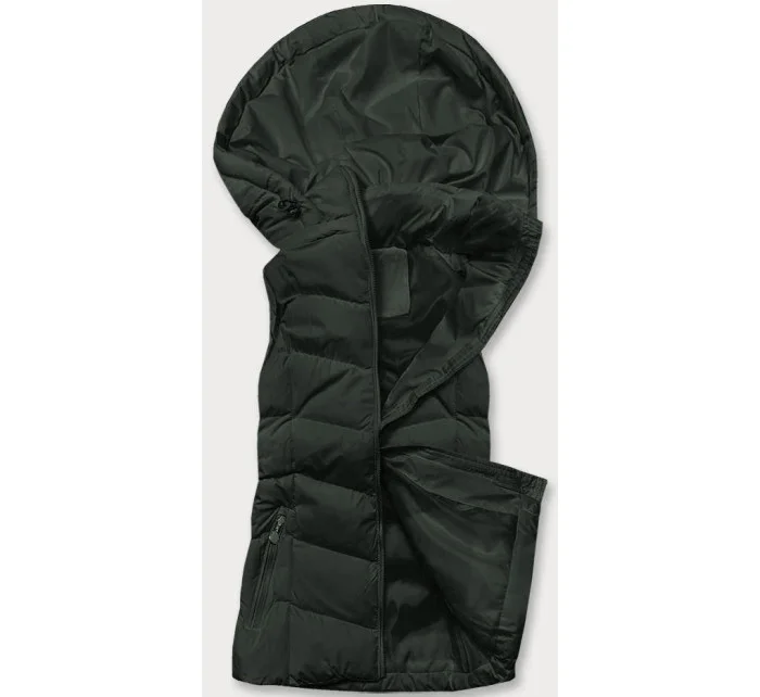 Dámska vesta s kapucňou army (5M720-136)