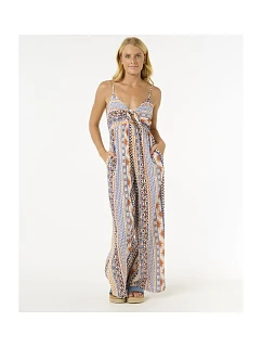Overal RIP CURL San Carlos Tie Front Jumpsuit, tyrkysová
