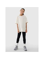 Dievčenské tričko oversize, jednofarebné, 4F 4FJWSS25TTSHF1851-12S