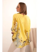 Dámska bavlnená košeľa na gombíky s vreckom na kiwi