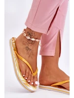 Dámské módní žabky Big Star model 21610750 žluté - Big Star Shoes