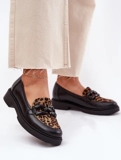 Kožené Mokasíny S Ozdobou A Černé model 21695716 - Laura Messi