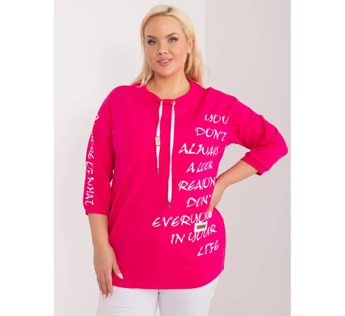 Bluzka RV BZ model 19658767 fuksjowy - FPrice Bluzka RV BZ model 19658767 fuksjowy - FPrice